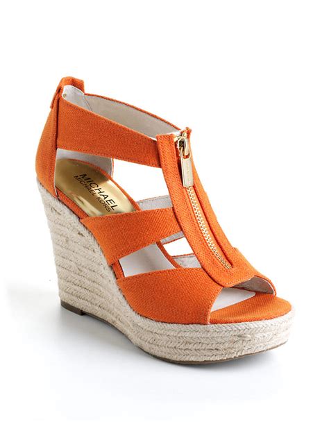 michael kors damita wedge orange|Michael Kors Damita Wedge .